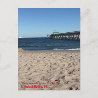 Deerfield Beach, Fl - Post-kaart Briefkaart