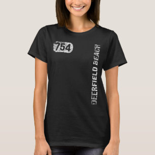 Deerfield Beach Florida 754 Area Code Vintage Retr T-shirt