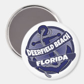 Deerfield Beach Florida anchor swirl magnet (Voorkant / Achterkant)