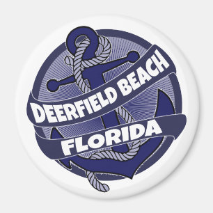 Deerfield Beach Florida anchor swirl magnet