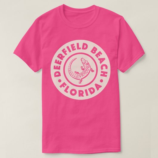 Deerfield Beach Florida Circle Tan T-shirt (Design voorkant)