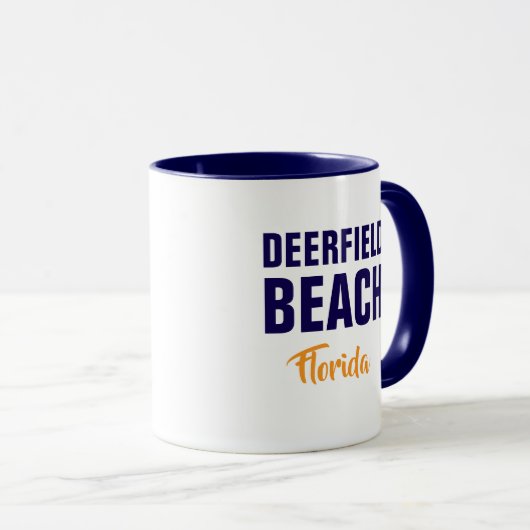 Deerfield Beach Florida Coffee Mug Mok (Voorkant rechts)
