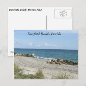 Deerfield Beach, Florida FL Beach Scene Briefkaart (Voorkant / Achterkant)
