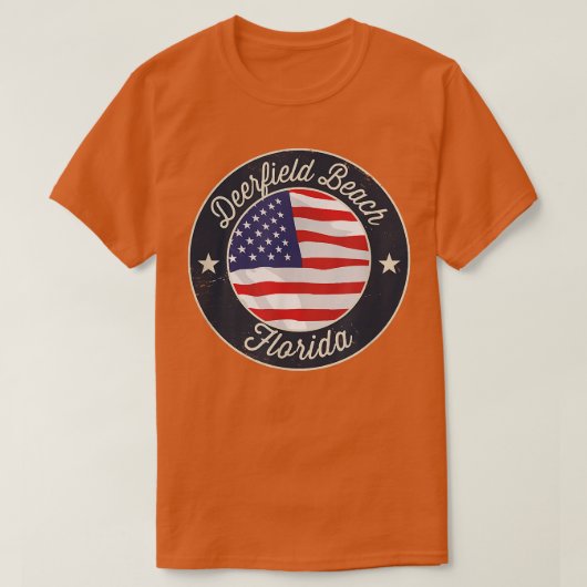 Deerfield Beach - Patriotic Florida Souvenir T-Shi T-shirt (Design voorkant)