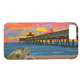 Deerfield Beach Pier Pop, schilderen op een Hoesje (Achterkant (Horizontaal))