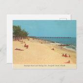 Deerfield Beach,  strand van Florida Briefkaart (Voorkant / Achterkant)