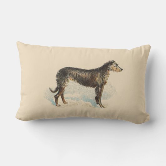  Deerhound-afdrukroze Kussen (Achterkant)