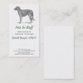 Deerhound Dog Business Visitekaartje (Voorkant / Achterkant)