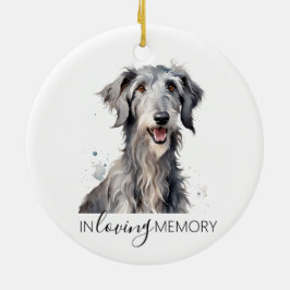 Deerhound-herdenkingswaterverf kerst keramisch ornament