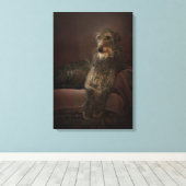 Deerhound on a Sofa Canvas Afdruk (Insitu (Houten vloer))