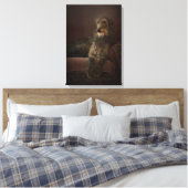 Deerhound on a Sofa Canvas Afdruk (Insitu (Slaapkamer))