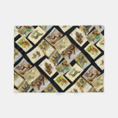 Deerhound vintage fleece deken (Voorkant (Horizontaal))