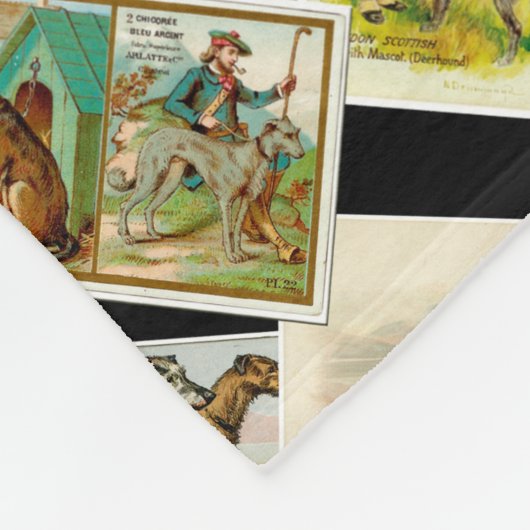 Deerhound vintage fleece deken (Hoek)