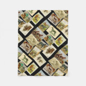 Deerhound vintage fleece deken (Voorkant)