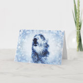 Deerhound Wolfhound Christmas Kaart (Voorkant)