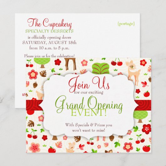 Deerie Forest Grand Opening Briefkaart (Voorkant / Achterkant)