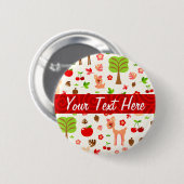 Deerie Forest Ronde Button 5,7 Cm (Voorkant /achterkant)