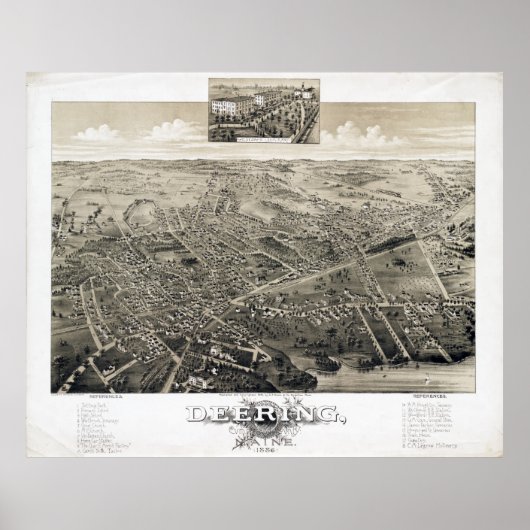 Deering, Maine 1886 Poster (Voorkant)