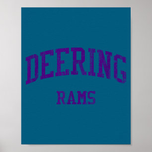 Deering middelbare school hs portland me vintage s poster