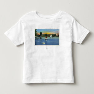 Deering Oaks Fountain en Duck House Uitzicht Kinder Shirts