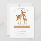 Deerly Loved Baby shower Invitation Kaart (Voorkant)