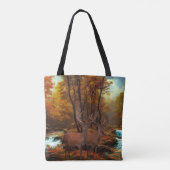 Deers by a Woodland Stream Canvas tas (Achterkant)