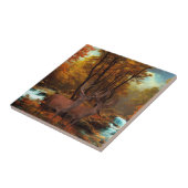 Deers by a Woodland Stream Tegeltje (Zijkant)