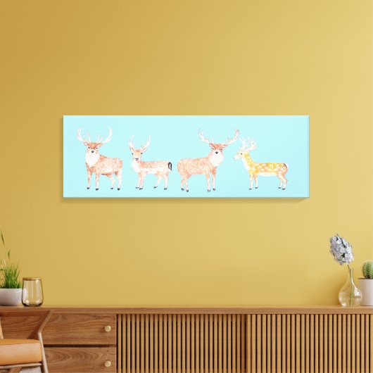 Deers Canvas Afdruk (Insitu (Woonkamer))