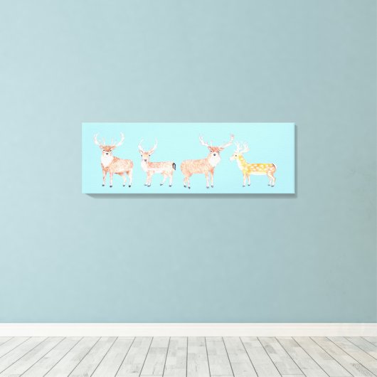 Deers Canvas Afdruk (Insitu (Houten vloer))