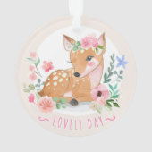 Deers de Dag buiten bij mooie bloemen Ornament (achterkant)