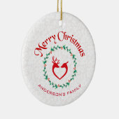 Deers en kerstmis keramisch ornament (Rechts)