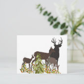 Deers in de Wilde. Bosdieren Briefkaart (Staand voorkant)