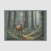 Deers in het bos tissuepapier (Voorkant)