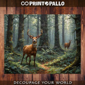 Deers in het bos tissuepapier