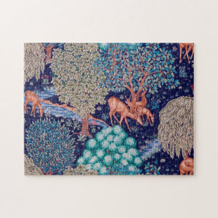 Deers in het bos, William Morris Legpuzzel