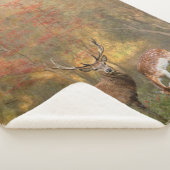 Deers in het herfstbos sherpa deken (3/4)