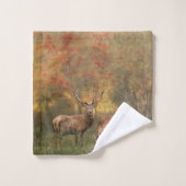 Deers in het najaar poster tapestry tripty bad handdoek (Wasdoekje)