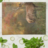Deers in het najaar poster tapestry tripty theedoek (Gevouwen)