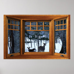 Deers in het Poster van het het Uitzicht van het B