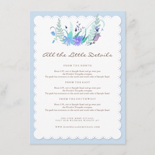 Deers in Love Woodland Winter Wedding Insert Card Informatiekaartje (Voorkant)