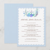 Deers in Love Woodland Winter Wedding Insert Card Informatiekaartje (Voorkant / Achterkant)