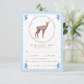 Deers in Love Woodland Winter Wedding RSVP (Staand voorkant)