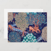Deers in The Forest, William Morris Briefkaart (Voorkant / Achterkant)