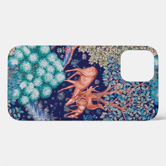 Deers in The Forest, William Morris Case-Mate iPhone Case (Achterkant (horizontaal))