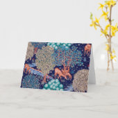 Deers in The Forest, William Morris Kaart (Gele Bloem)