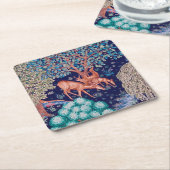 Deers in The Forest, William Morris Kartonnen Onderzetters (Schuin)