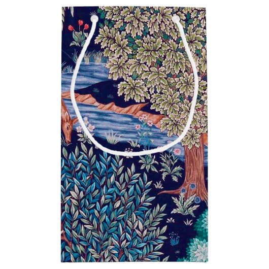 Deers in The Forest, William Morris Klein Cadeauzakje (Achterkant)