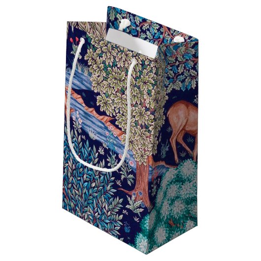 Deers in The Forest, William Morris Klein Cadeauzakje (Achterkant Gekanteld)