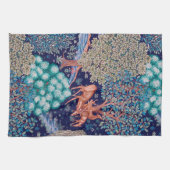 Deers in The Forest, William Morris Theedoek (Horizontaal)