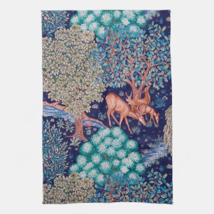 Deers in The Forest, William Morris Theedoek